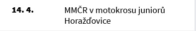 MMČR v motokrosu juniorů Horažďovice