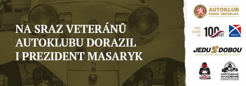 Na sraz veteránů Autoklubu dorazil i prezident Masaryk