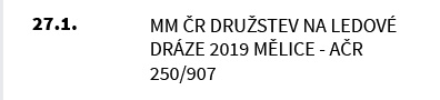 MM ČR Družstev na Ledové dráze 2019 Mělice - AČR 250/907
