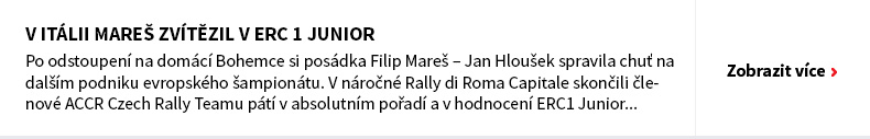 V Itálii Mareš zvítězil v ERC 1 Junior