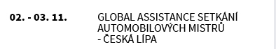 Global assistance setkání automobilových mistrů - Česká Lípa