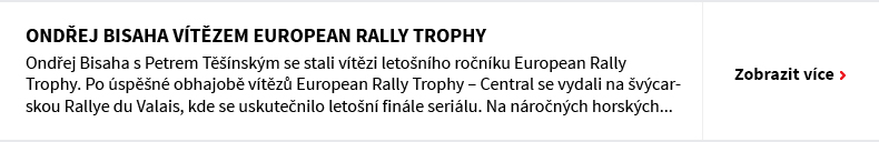 Ondřej Bisaha vítězem European Rally Trophy
