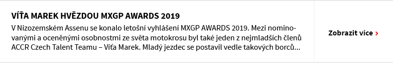 Víťa Marek hvězdou MXGP AWARDS 2019