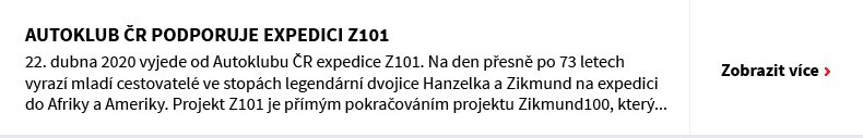AUTOKLUB ČR PODPORUJE EXPEDICI Z101