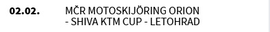 MČR MOTOSKIJÖRING Orion - Shiva KTM Cup - Letohrad