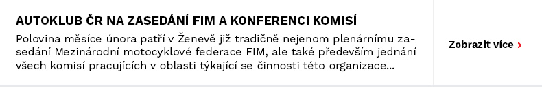 Autoklub ČR na zasedání FIM a konferenci komisí