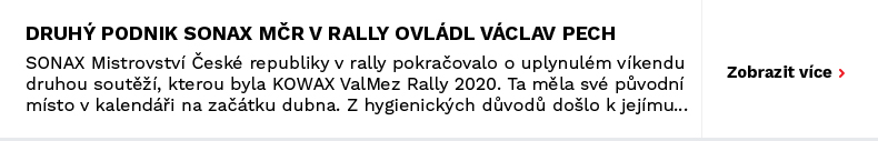 Druhý podnik SONAX MČR v rally ovládl Václav Pech