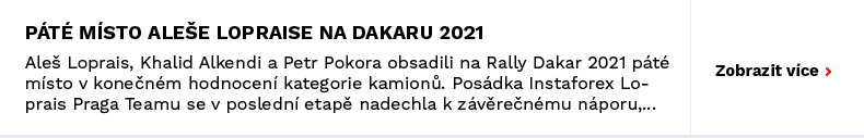Páté místo Aleše Lopraise na Dakaru 2021